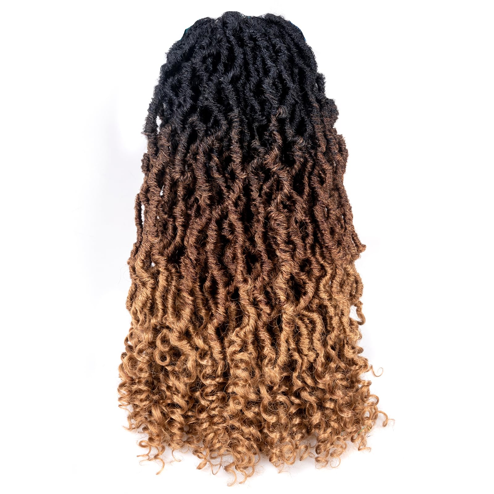 ( US ONLY) FAST SHIPPING PL | Toyotress Passion Faux Locs Crochet Hair Natural Faux Locs Crochet Hair Curly Ends, Short Bob Curly Locs Braids Pre-Looped Synthetic Braiding Hair Extensions