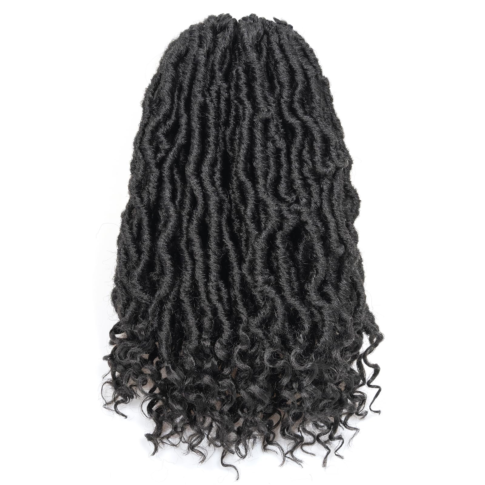 ( US ONLY) FAST SHIPPING PL | Toyotress Passion Faux Locs Crochet Hair Natural Faux Locs Crochet Hair Curly Ends, Short Bob Curly Locs Braids Pre-Looped Synthetic Braiding Hair Extensions