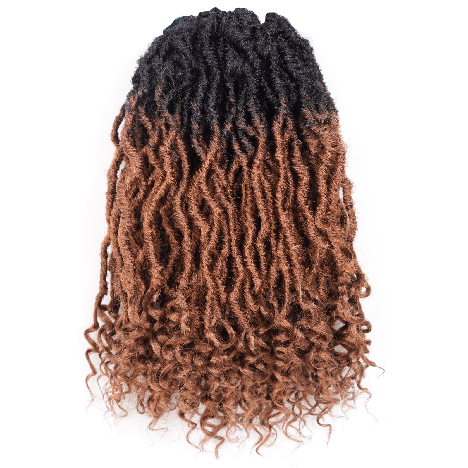 ( US ONLY) FAST SHIPPING PL | Toyotress Passion Faux Locs Crochet Hair Natural Faux Locs Crochet Hair Curly Ends, Short Bob Curly Locs Braids Pre-Looped Synthetic Braiding Hair Extensions