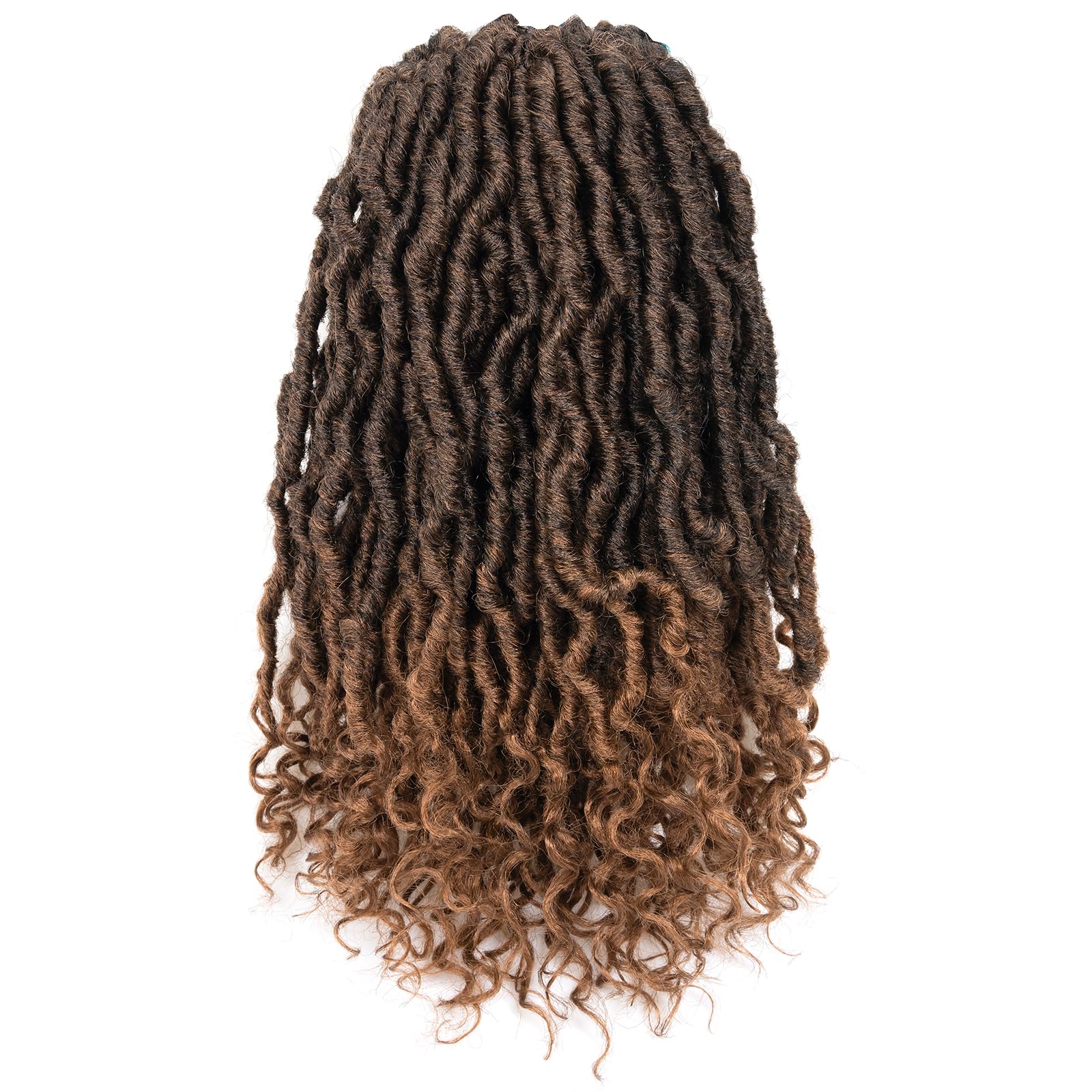 ( US ONLY) FAST SHIPPING PL | Toyotress Passion Faux Locs Crochet Hair Natural Faux Locs Crochet Hair Curly Ends, Short Bob Curly Locs Braids Pre-Looped Synthetic Braiding Hair Extensions