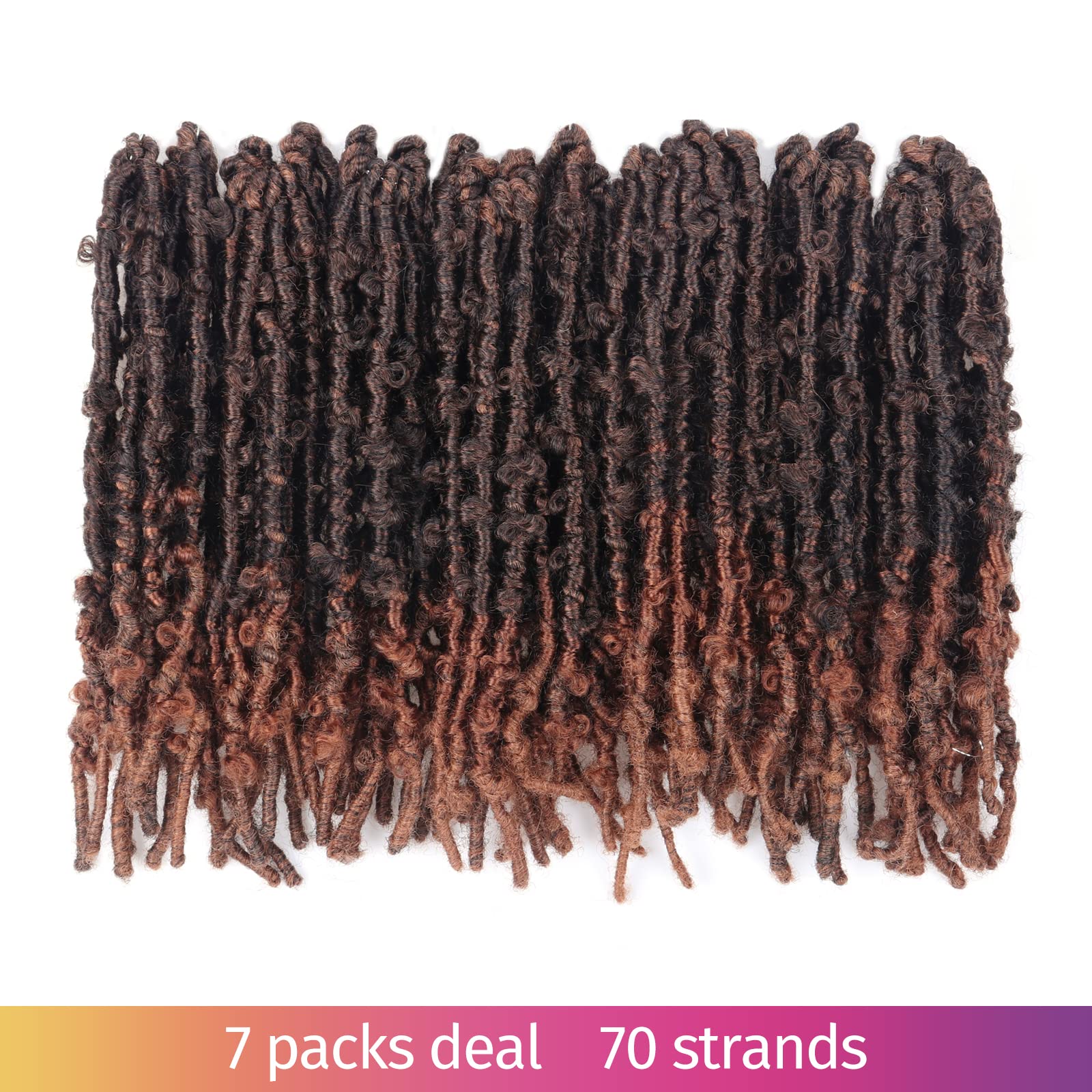 ( US ONLY) FAST SHIPPING DBL | Toyotress Butterfly Locs Crochet Hair Pre-twisted Distressed Crochet Braids, Faux Locs Pre-looped Synthetic Braiding Hair Extensions