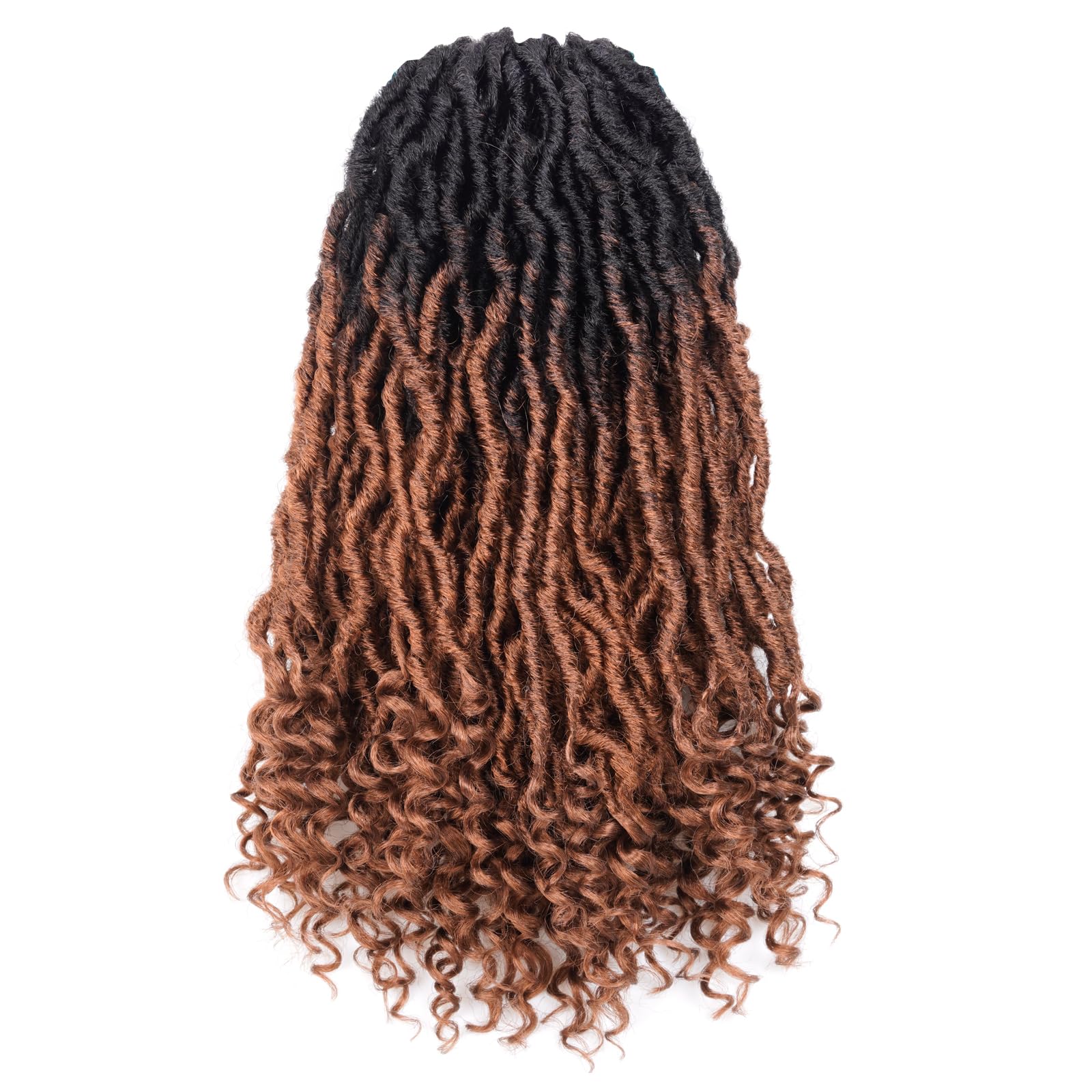 ( US ONLY) FAST SHIPPING PL | Toyotress Passion Faux Locs Crochet Hair Natural Faux Locs Crochet Hair Curly Ends, Short Bob Curly Locs Braids Pre-Looped Synthetic Braiding Hair Extensions