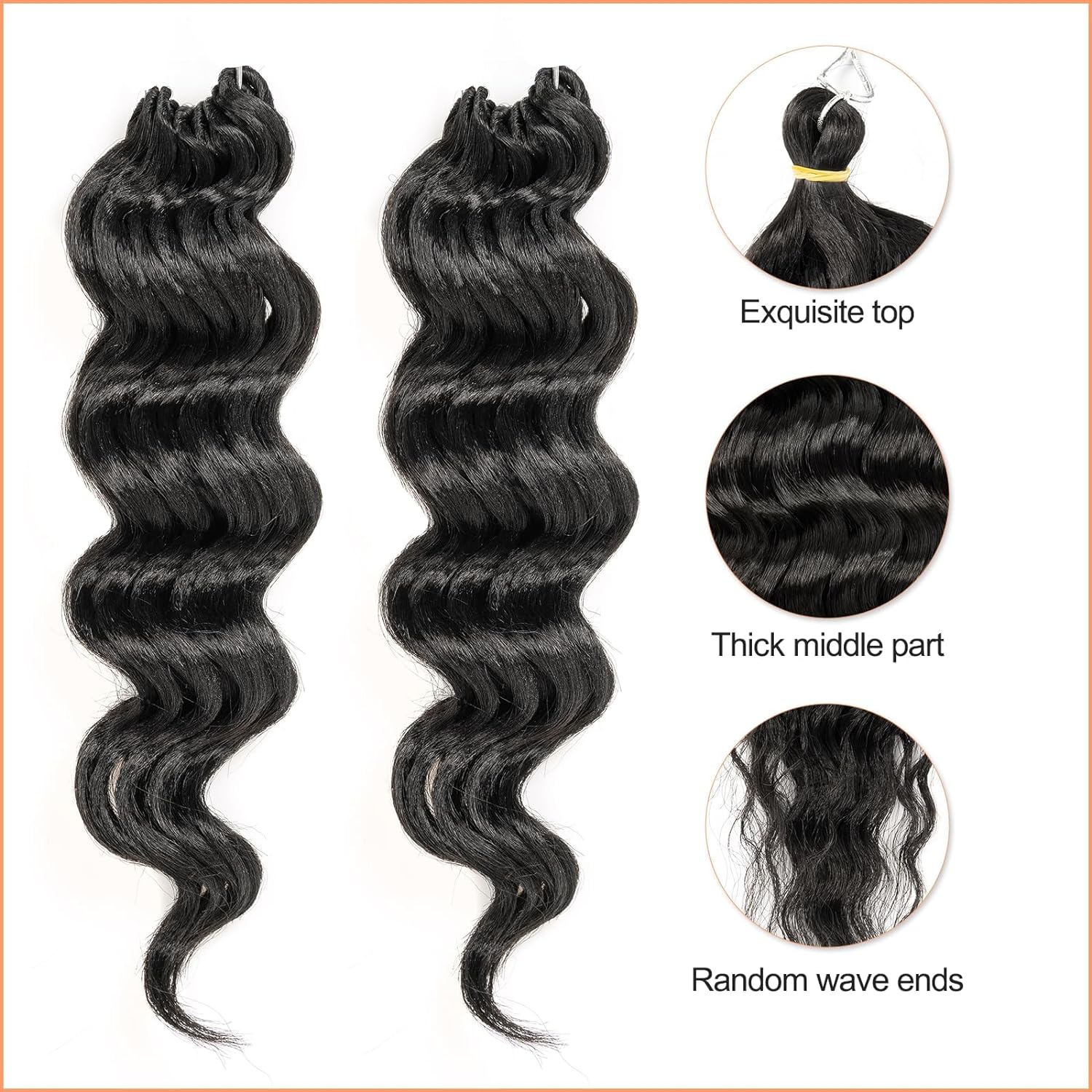 FAST SHIPPING 3-5 DAY OC | Toyotress Ocean Wave Crochet Hair - 8 Packs Short Curly Water Wave Deep Twist Wavy Braids For Black Women Synthetic Braiding Hair Extensions