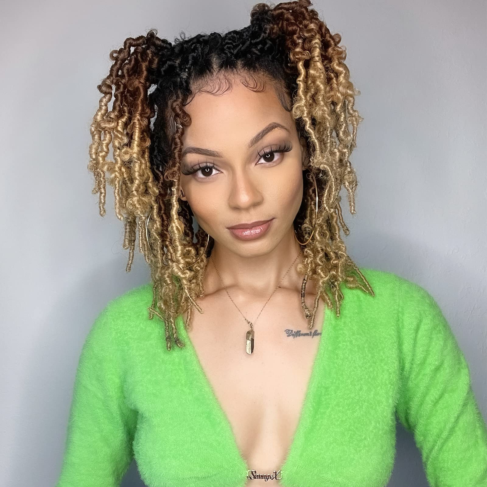 ( US ONLY) FAST SHIPPING DBL | Toyotress Butterfly Locs Crochet Hair Pre-twisted Distressed Crochet Braids, Faux Locs Pre-looped Synthetic Braiding Hair Extensions