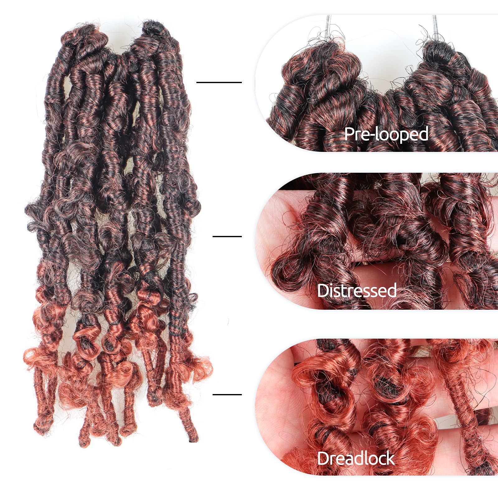 Butterfly Locs 12 Inches Pre-twisted Distressed Synthetic Crochet Hair - Toyotress