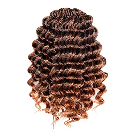 Clearance | Deep Wave Crochet Hair 10-14 Inch 8 Packs | Pre-Looped Wavy Curly Crochet Synthetic Hair