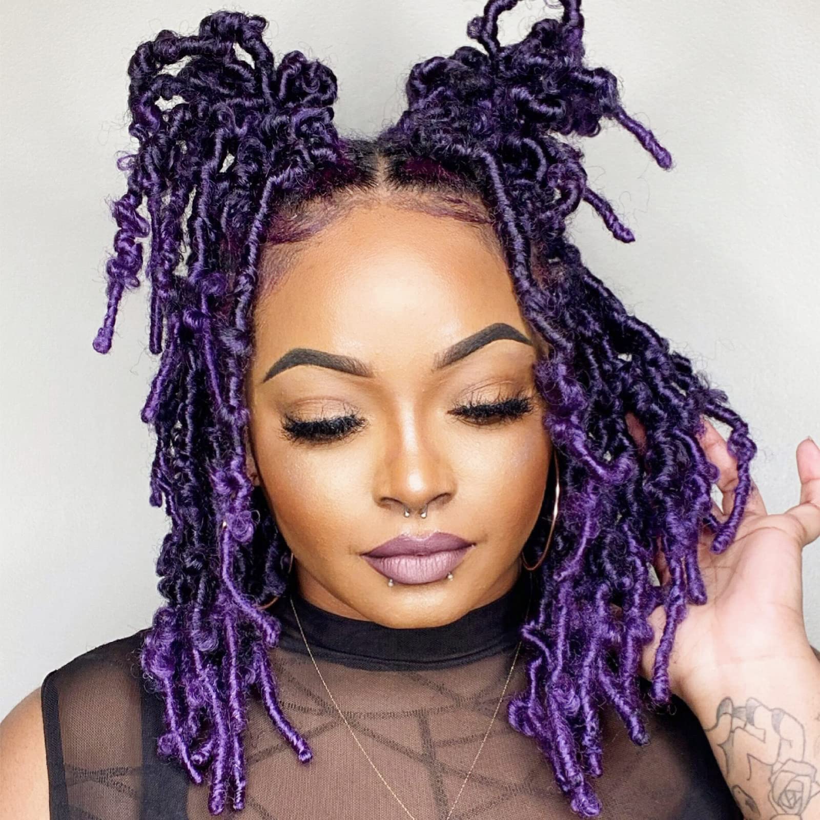 ( US ONLY) FAST SHIPPING DBL | Toyotress Butterfly Locs Crochet Hair Pre-twisted Distressed Crochet Braids, Faux Locs Pre-looped Synthetic Braiding Hair Extensions