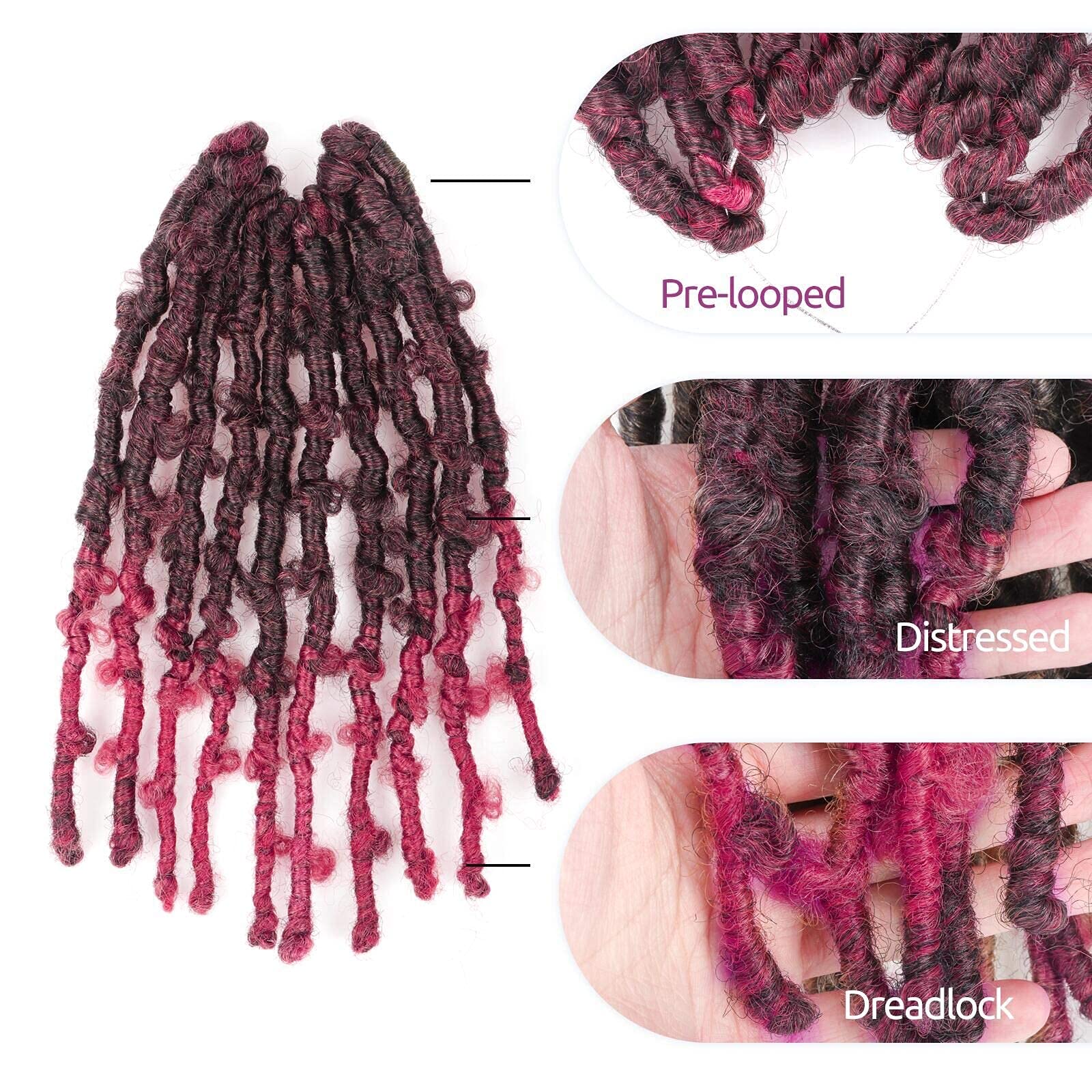 ( US ONLY) FAST SHIPPING DBL | Toyotress Butterfly Locs Crochet Hair Pre-twisted Distressed Crochet Braids, Faux Locs Pre-looped Synthetic Braiding Hair Extensions