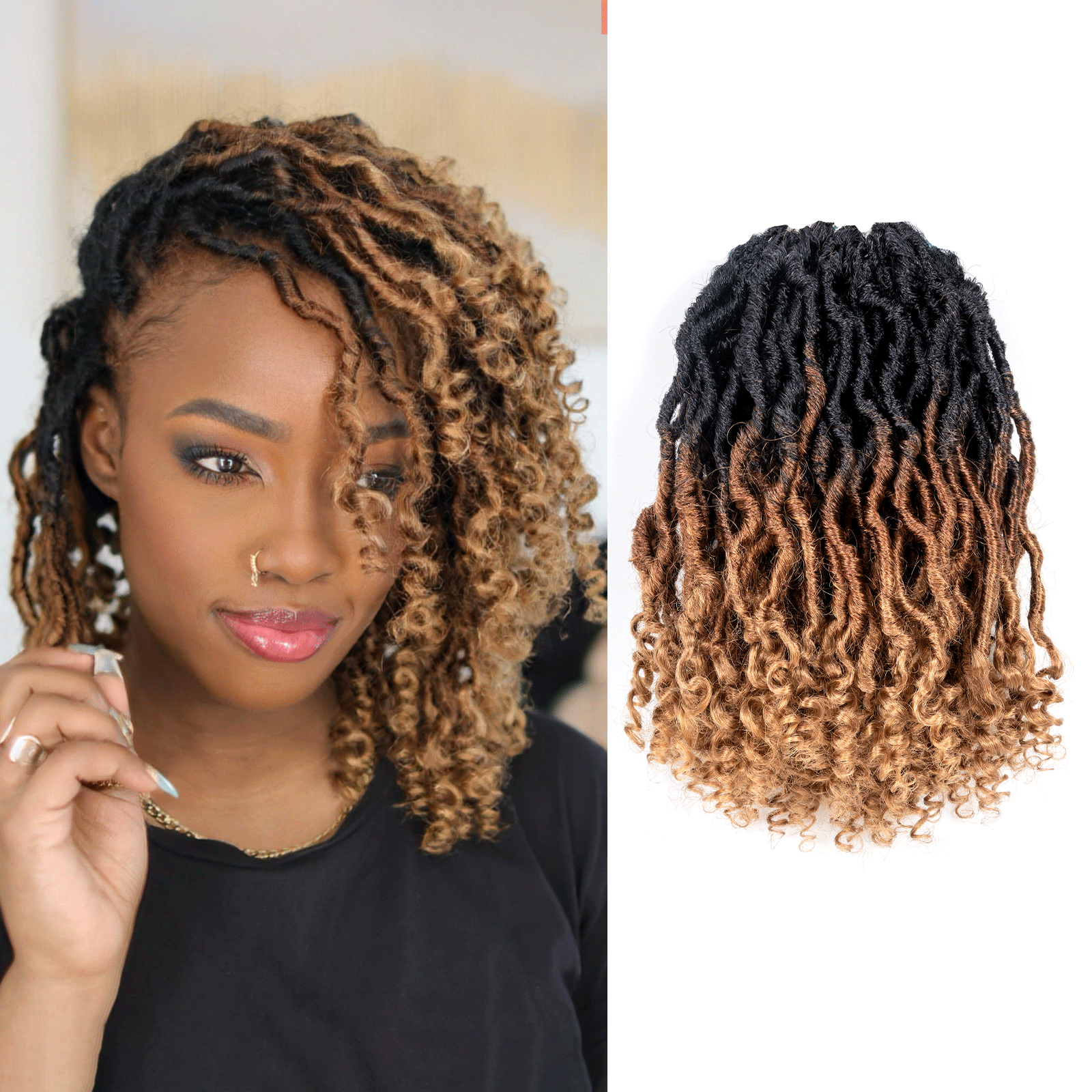 Facebook Group Benefit | 8 Packs Toyotress Passion Locs 10-24 Inch Pre-Looped Handmade Curly Hair Crochet Synthetic Braiding Hair