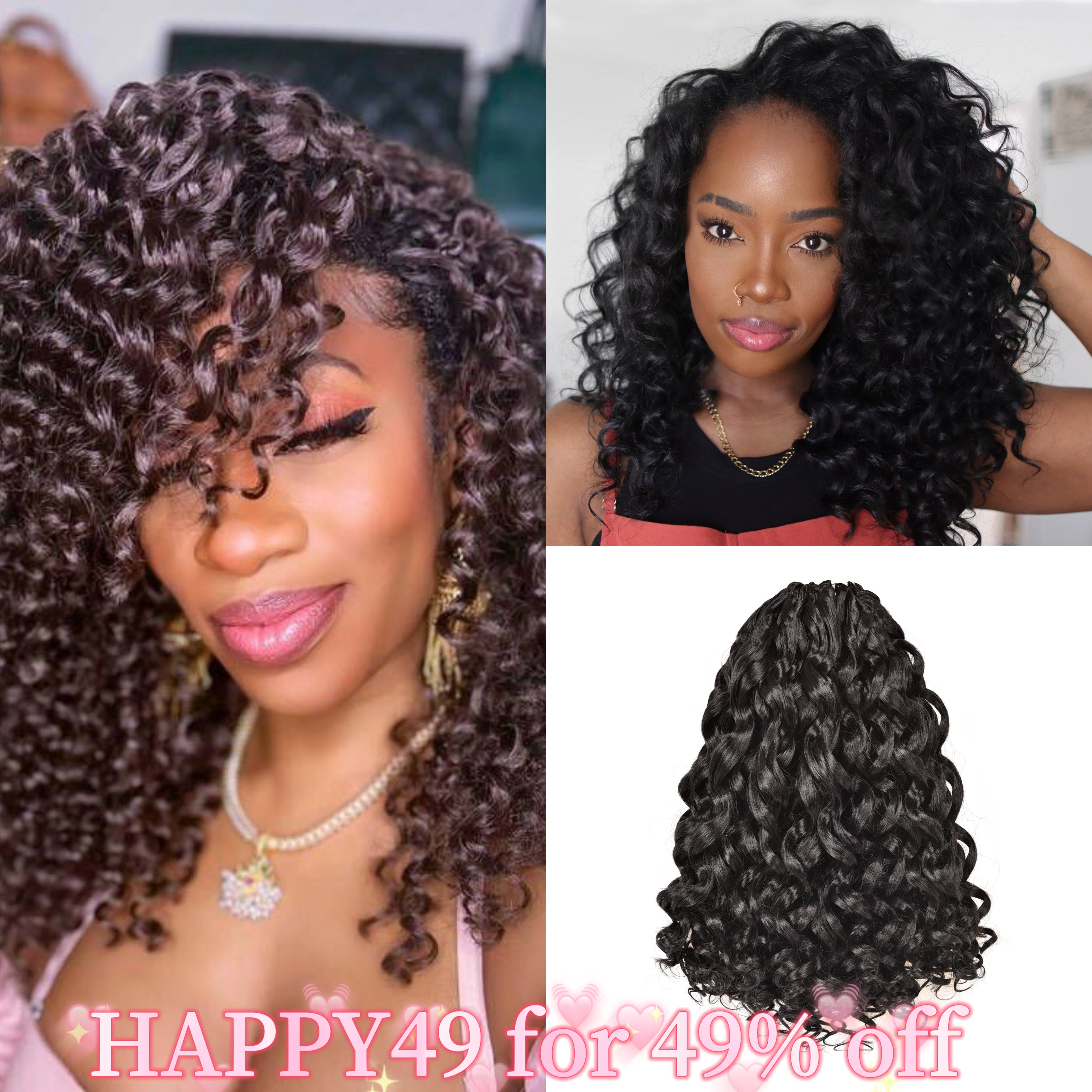 Facebook Group Benefit| Gogo Curl Crochet Hair 8 packs | CoCo Curl Jamaican Bounce Wavy Curly Pre-Looped Synthetic Hair