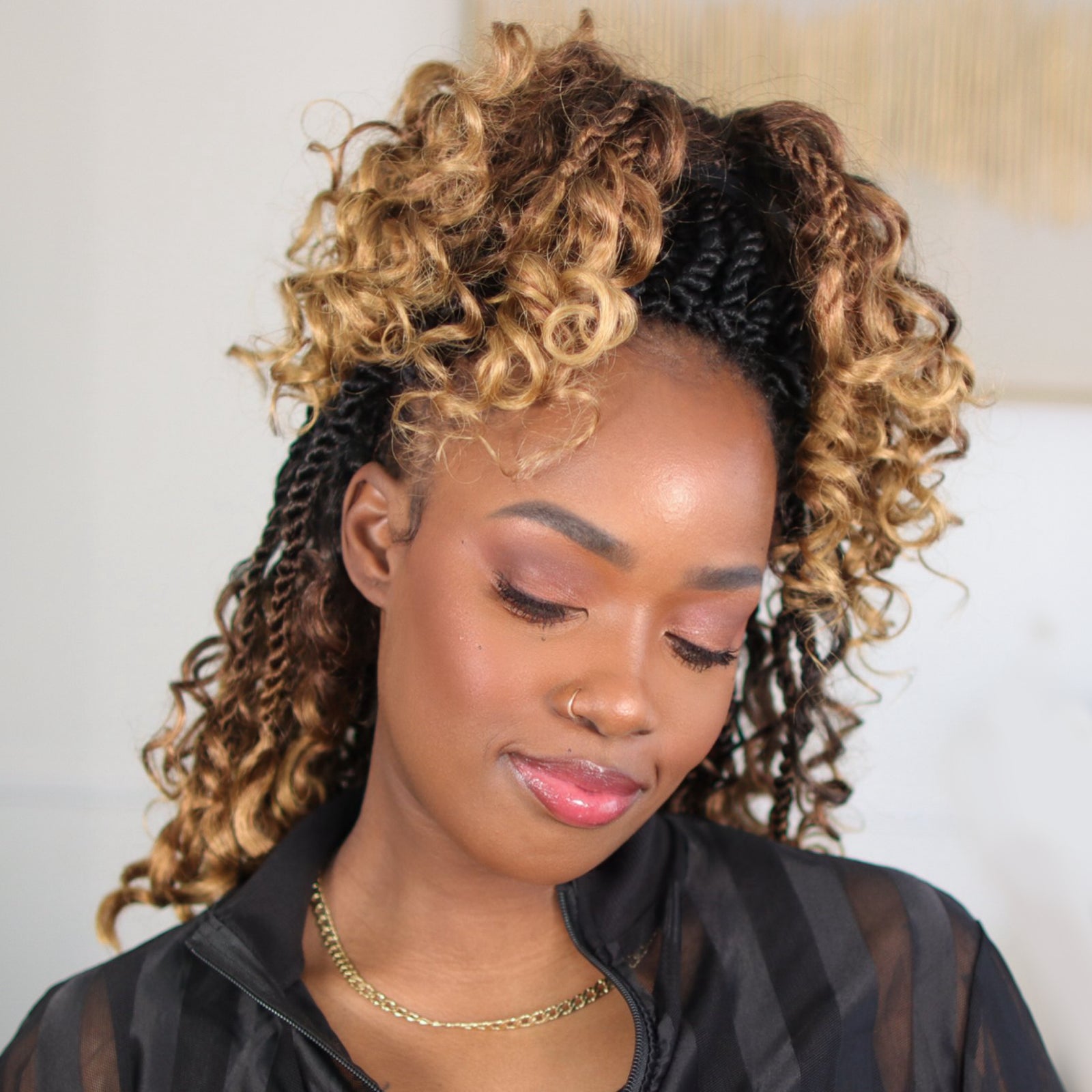 Facebook Group Benefit | Toyotress Unique Boho Island Twist with Curls Crochet Hair 8 Packs | Crochet Senegalese Twist Pre Looped Braiding Hair Wth Curly Ends