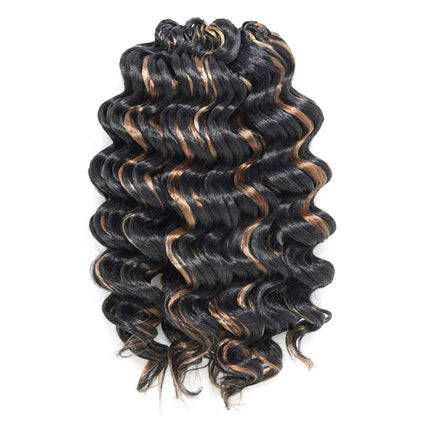 Ocean Wave Crochet Hair 9-16 Inch 8 Packs | Synthetic Wave Curly Hair Extensions