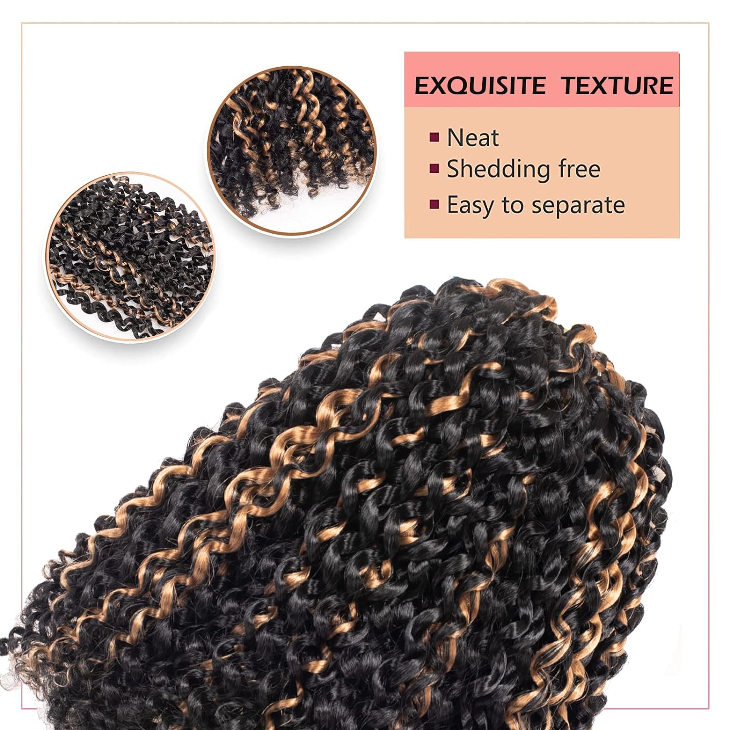 Facebook Group Benefit | TOYOTRESS Water Wave Passion Twist Hair 6/7 Packs - Ombre Orange Water Wave Crochet Braids Synthetic Braiding Hair Extensions