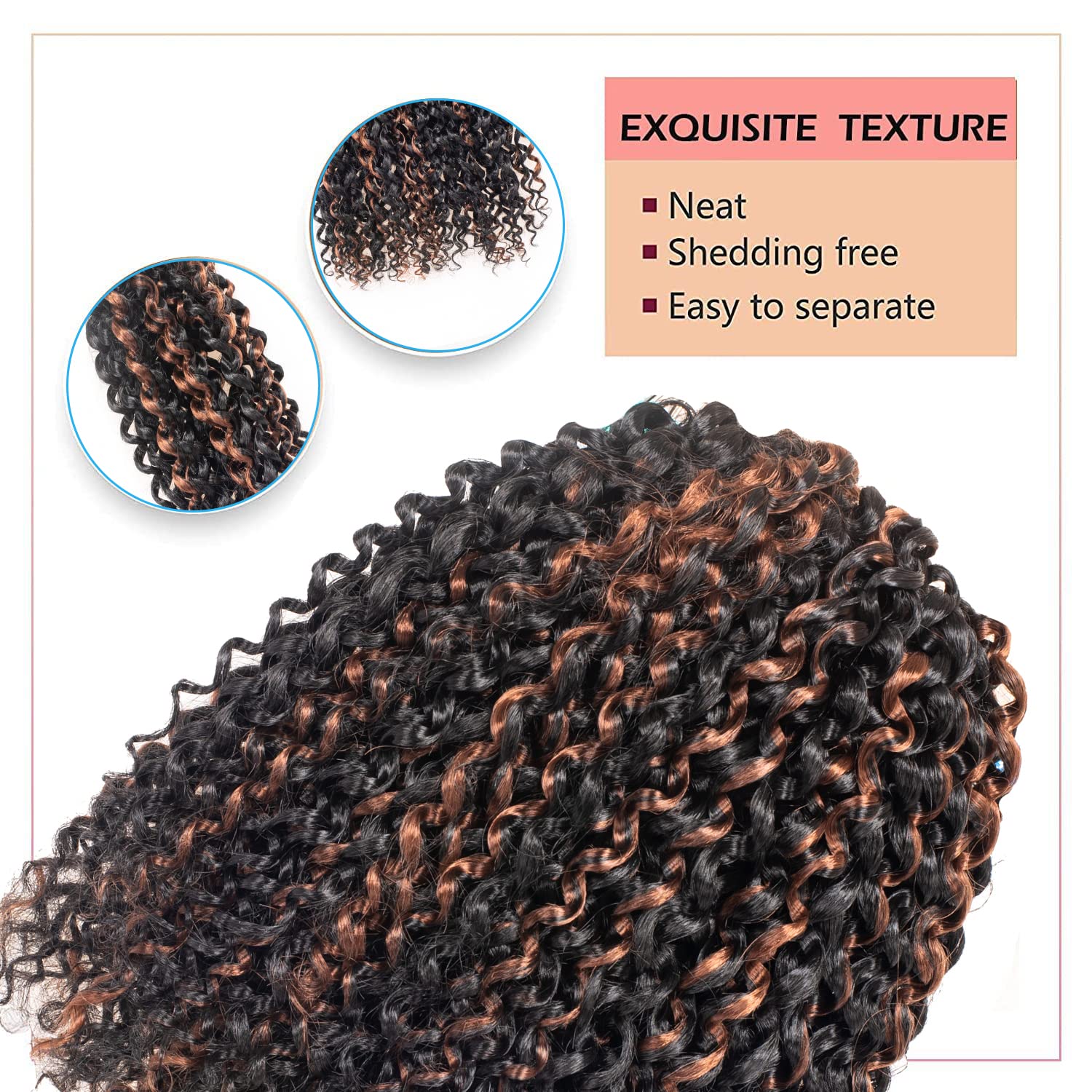 Facebook Group Benefit | TOYOTRESS Water Wave Passion Twist Hair 6/7 Packs - Ombre Orange Water Wave Crochet Braids Synthetic Braiding Hair Extensions