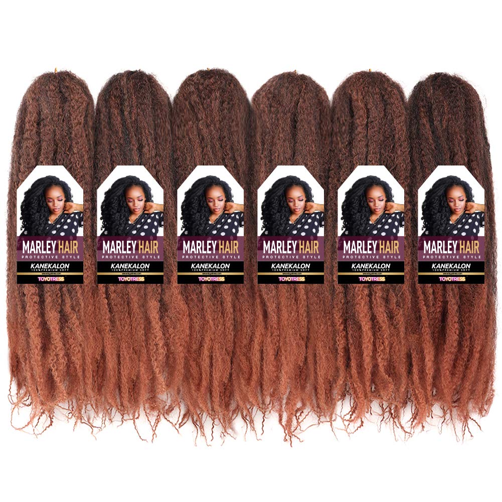 ToyoTress Marley Hair Crochet Braids Marley Twist Hair For Faux Locs Long Afro Kinky Curly Braiding Hair Synthetic