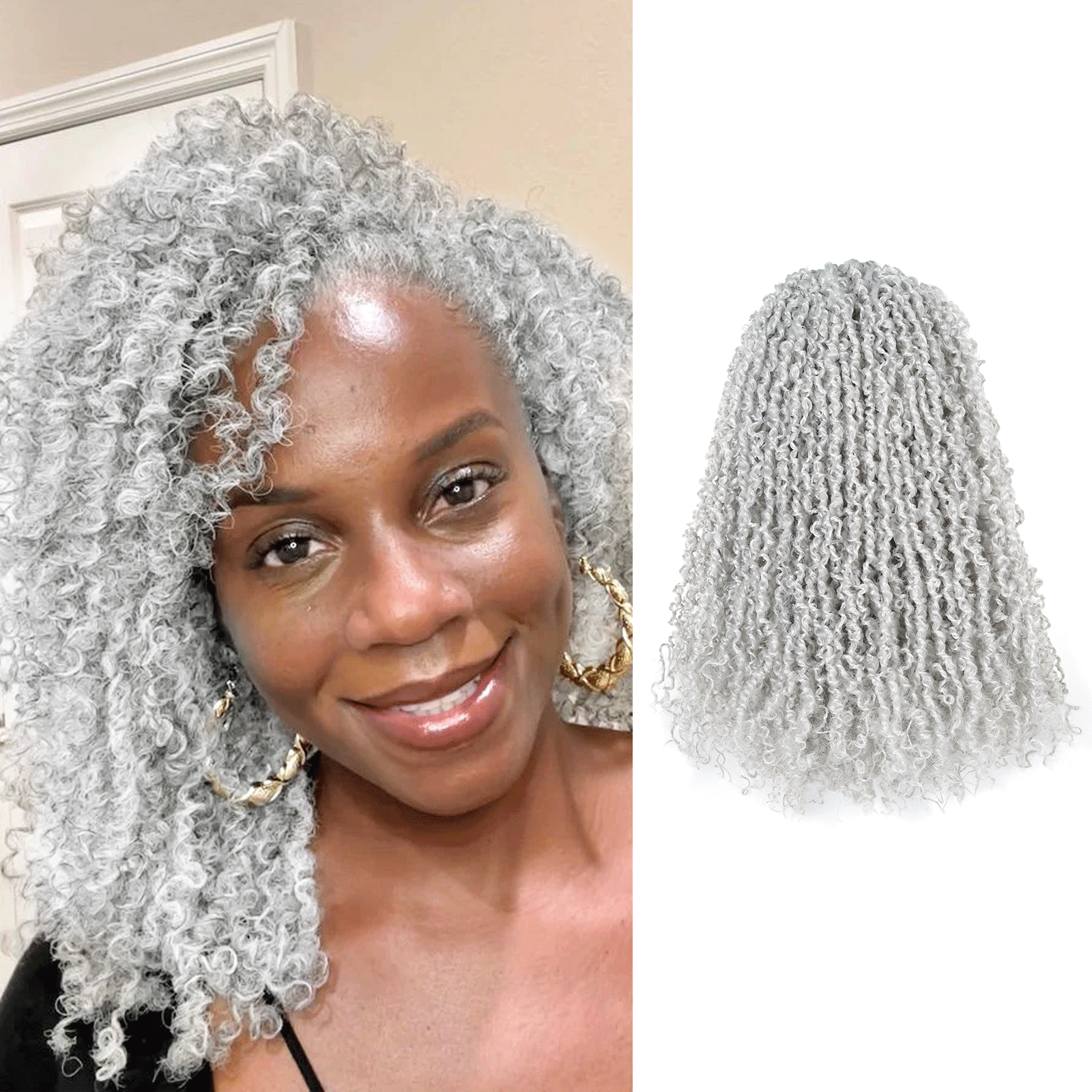 ( US ONLY) FAST SHIPPING YT | Toyotress Mini Passion Twist Yanky Twist Crochet Hair - 8 Packs (30 Strands/Pack) Pre-twisted Fluffy Spring Mini Twist Short Bob Passion Twist, Natural Black Pre-Looped Crochet Braids Braiding Hair