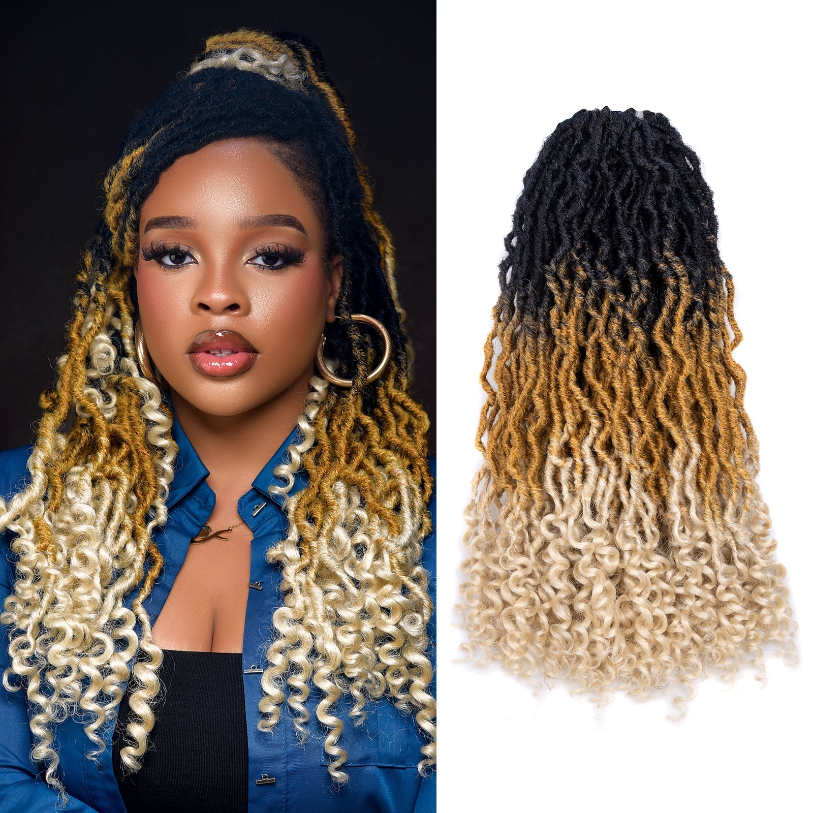 Facebook Group Benefit | 8 Packs Toyotress Passion Locs 10-24 Inch Pre-Looped Handmade Curly Hair Crochet Synthetic Braiding Hair