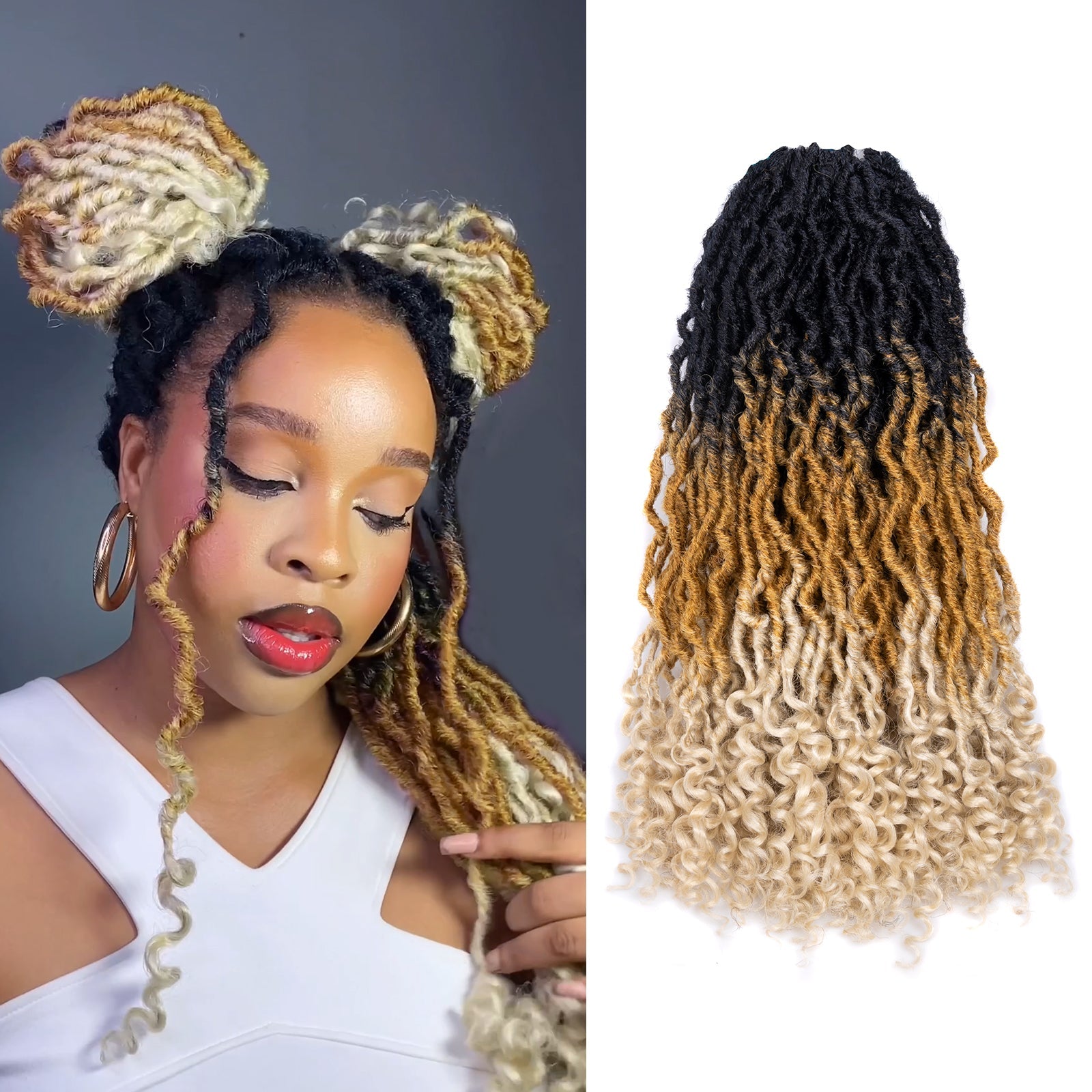 Facebook Group Benefit | 8 Packs Toyotress Passion Locs 10-24 Inch Pre-Looped Handmade Curly Hair Crochet Synthetic Braiding Hair