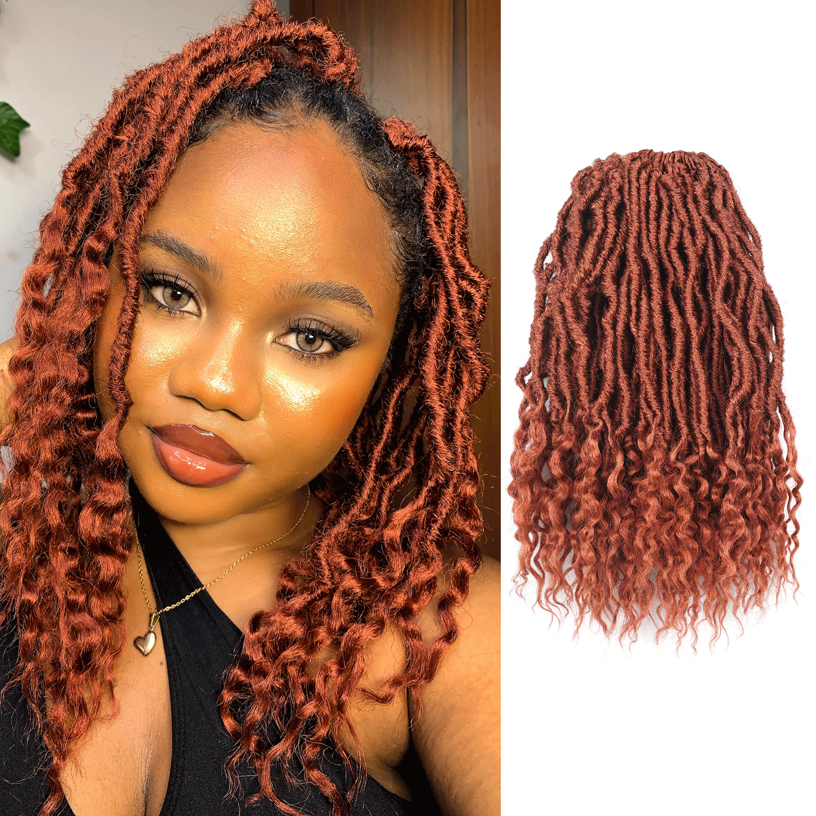 8 Packs Toyotress Faux Locs With Curly Ends | Goddess Locs Crochet Hai