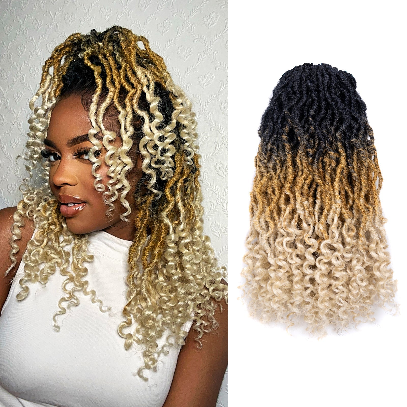 Facebook Group Benefit | 8 Packs Toyotress Passion Locs 10-24 Inch Pre-Looped Handmade Curly Hair Crochet Synthetic Braiding Hair