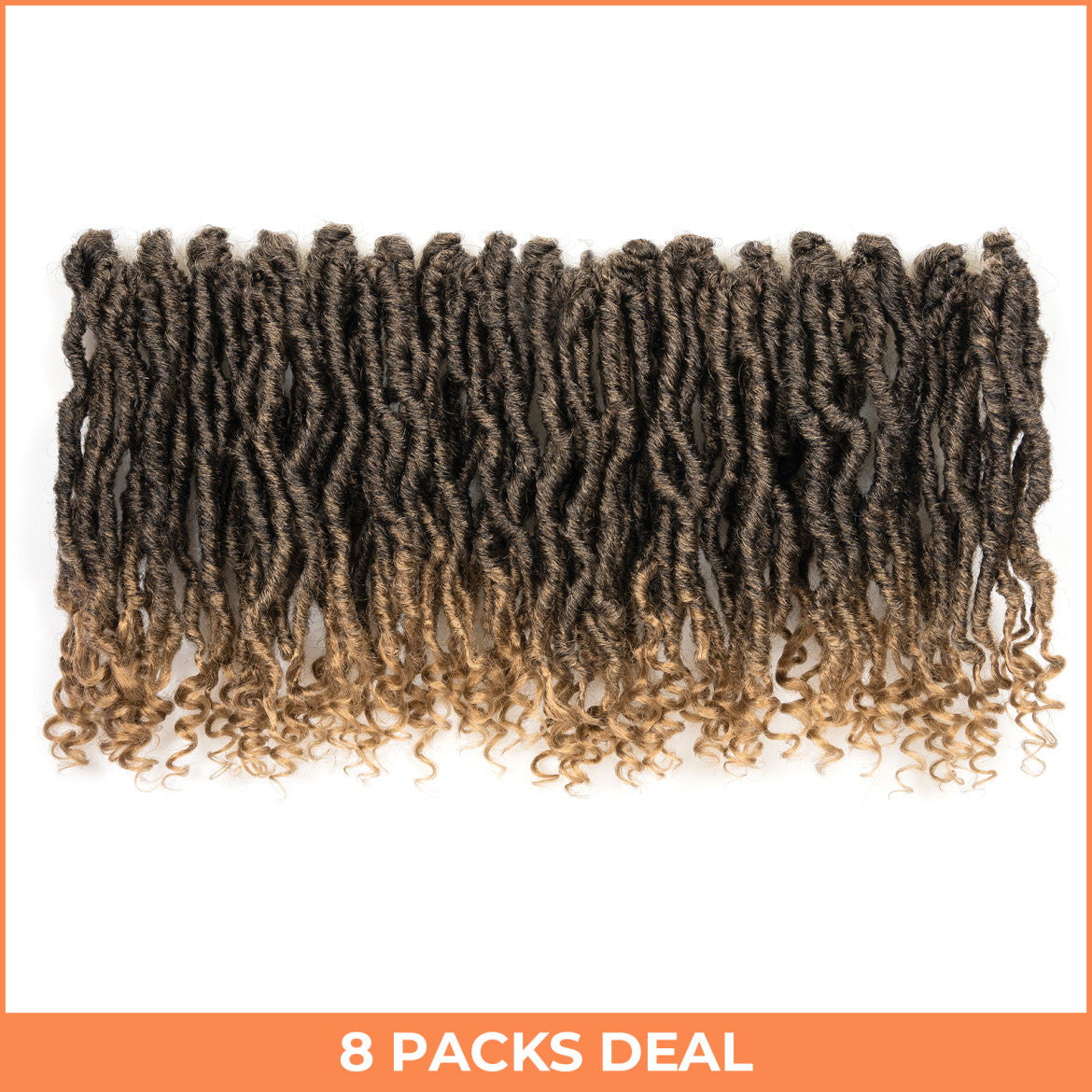 Facebook Group Benefit | 8 Packs Toyotress Passion Locs 10-24 Inch Pre-Looped Handmade Curly Hair Crochet Synthetic Braiding Hair