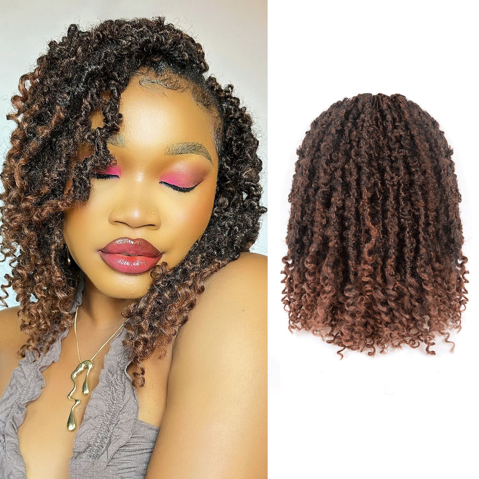 ( US ONLY) FAST SHIPPING BLC | Toyotress Butterfly Locs Crochet Hair With Curly Ends 8 Packs Soft Locs Pre-Looped Butterfly Locs Butterfly Faux Locs Synthetic Hair Extensions