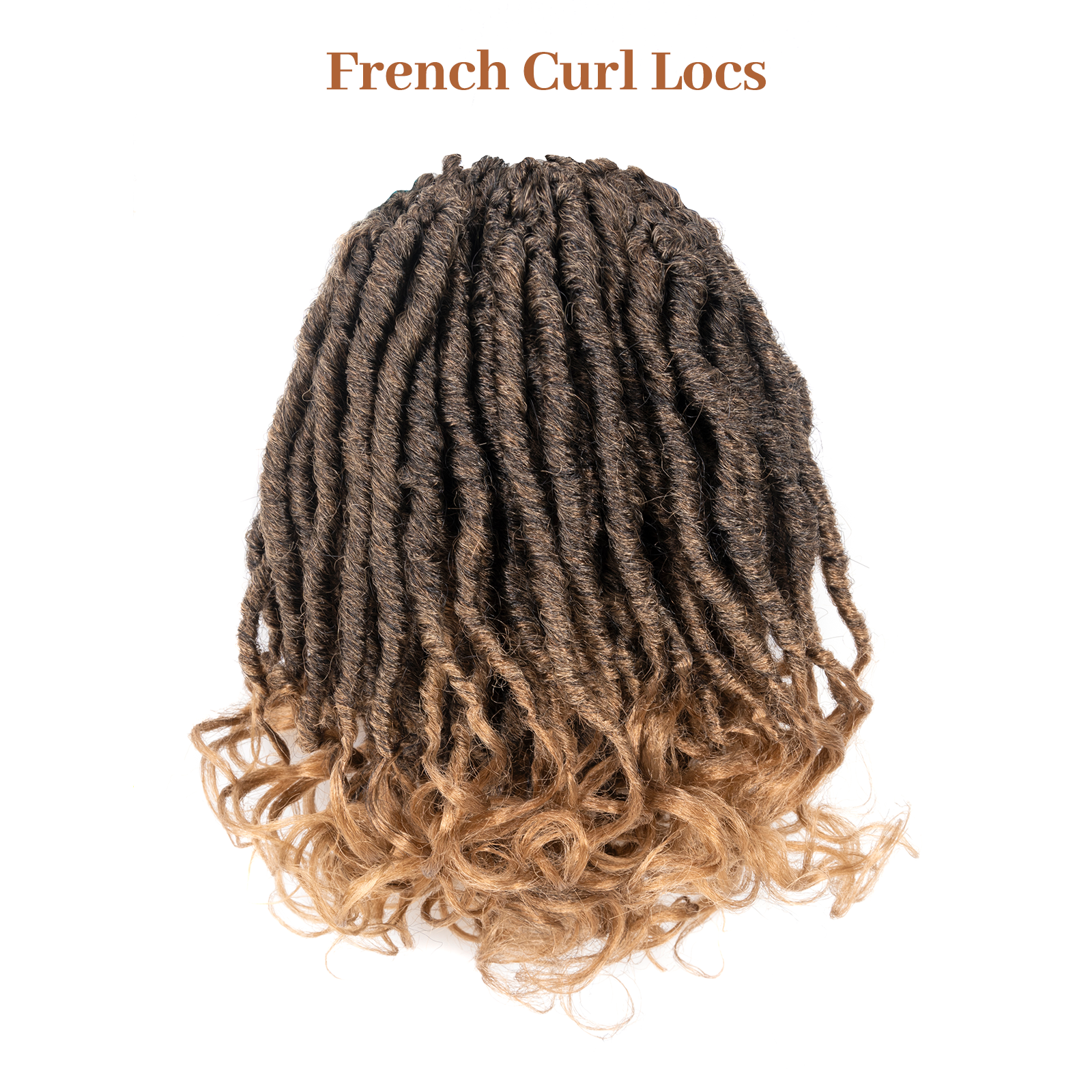 ( US ONLY) FAST SHIPPING FC | Toyotress French Curl Locs Crochet Hair Curly Faux Locs 8 Packs Black Pre-Looped Crochet Hair with Curly ends Crochet Hair with Soft Curly Wave Ends Hair Extensions