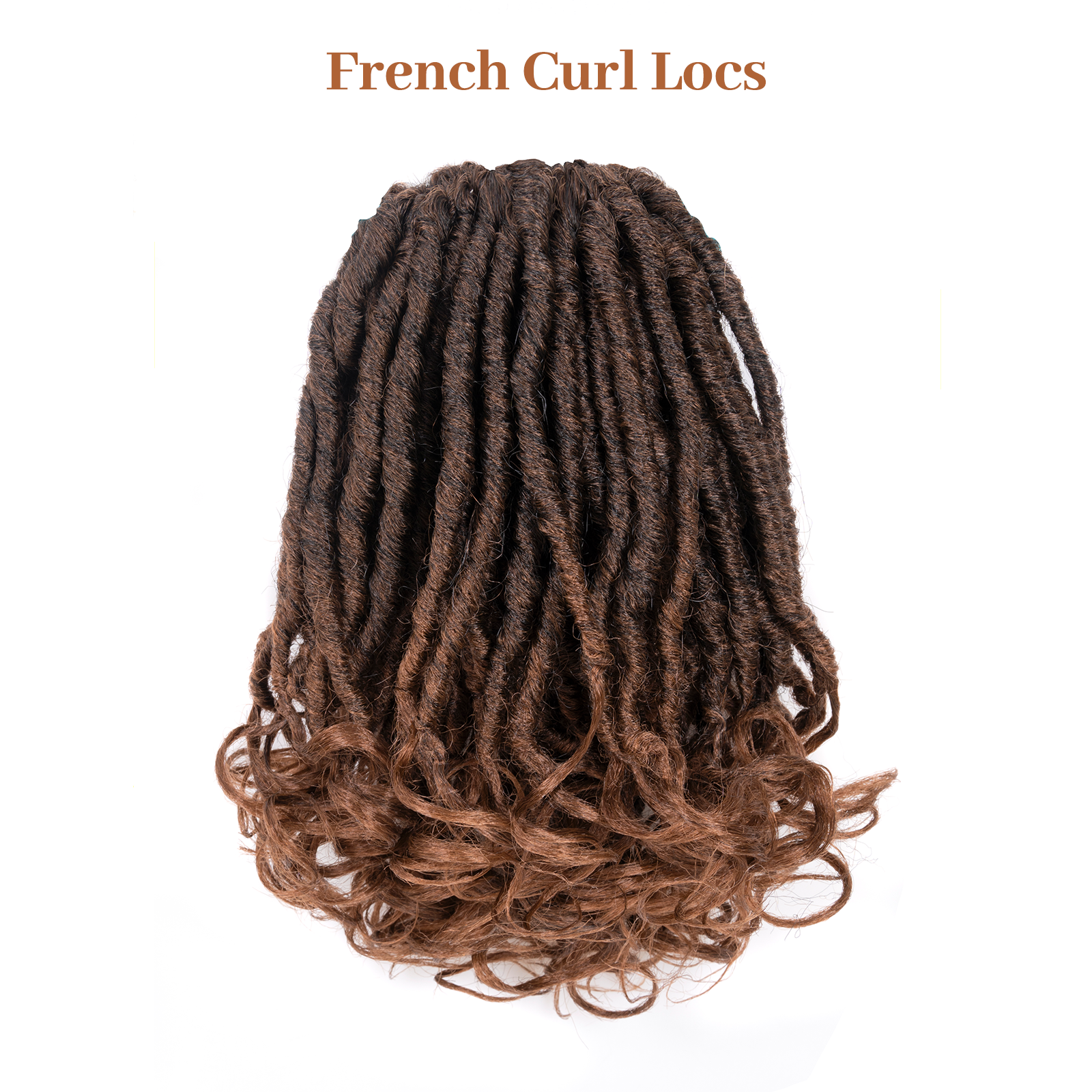 ( US ONLY) FAST SHIPPING FC | Toyotress French Curl Locs Crochet Hair Curly Faux Locs 8 Packs Black Pre-Looped Crochet Hair with Curly ends Crochet Hair with Soft Curly Wave Ends Hair Extensions