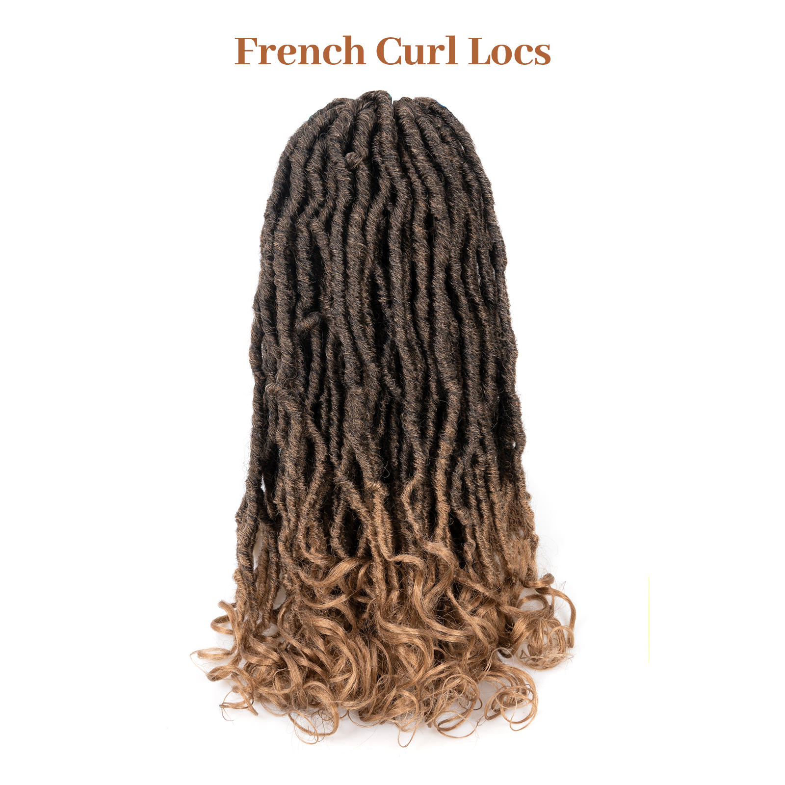 ( US ONLY) FAST SHIPPING FC | Toyotress French Curl Locs Crochet Hair Curly Faux Locs 8 Packs Black Pre-Looped Crochet Hair with Curly ends Crochet Hair with Soft Curly Wave Ends Hair Extensions