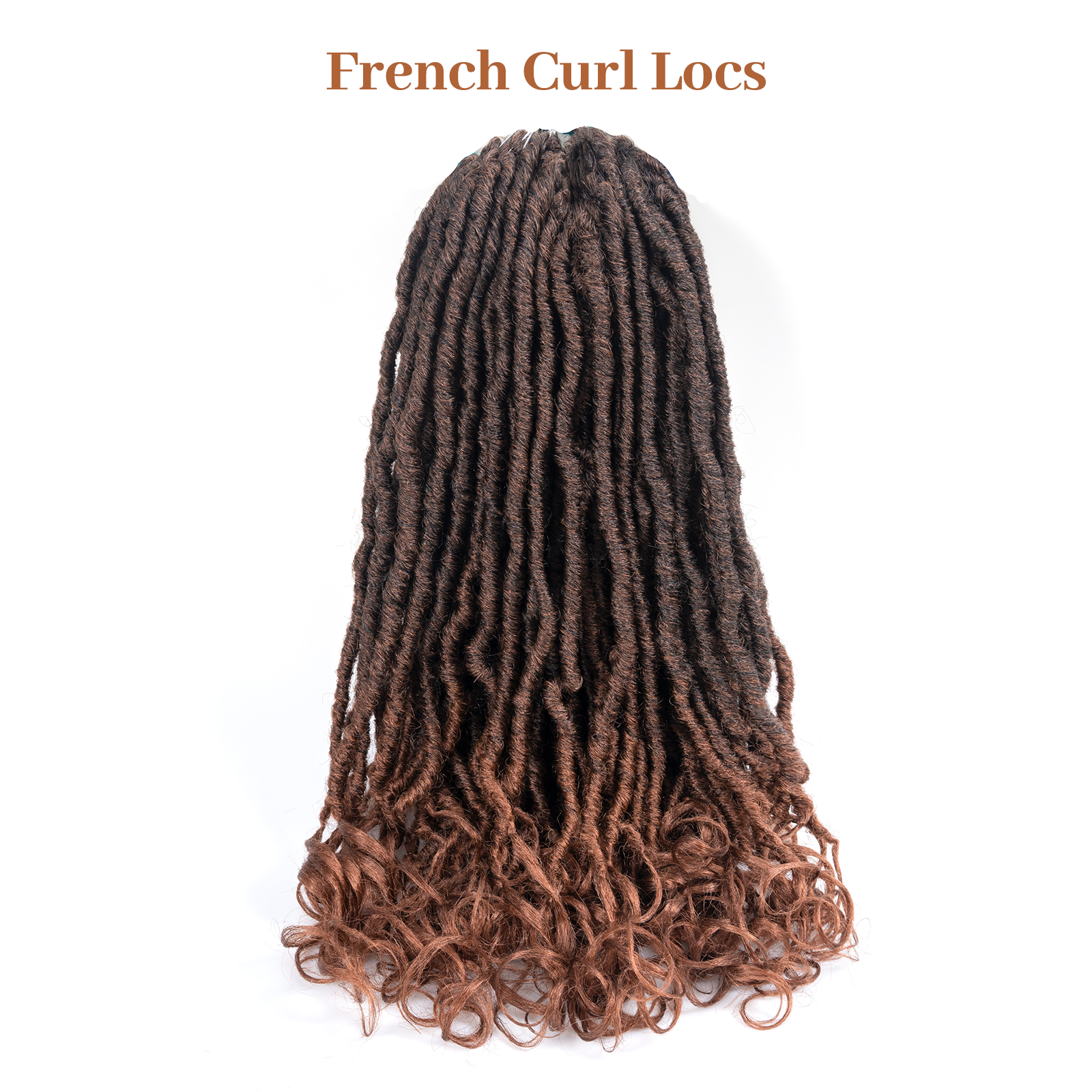 ( US ONLY) FAST SHIPPING FC | Toyotress French Curl Locs Crochet Hair Curly Faux Locs 8 Packs Black Pre-Looped Crochet Hair with Curly ends Crochet Hair with Soft Curly Wave Ends Hair Extensions