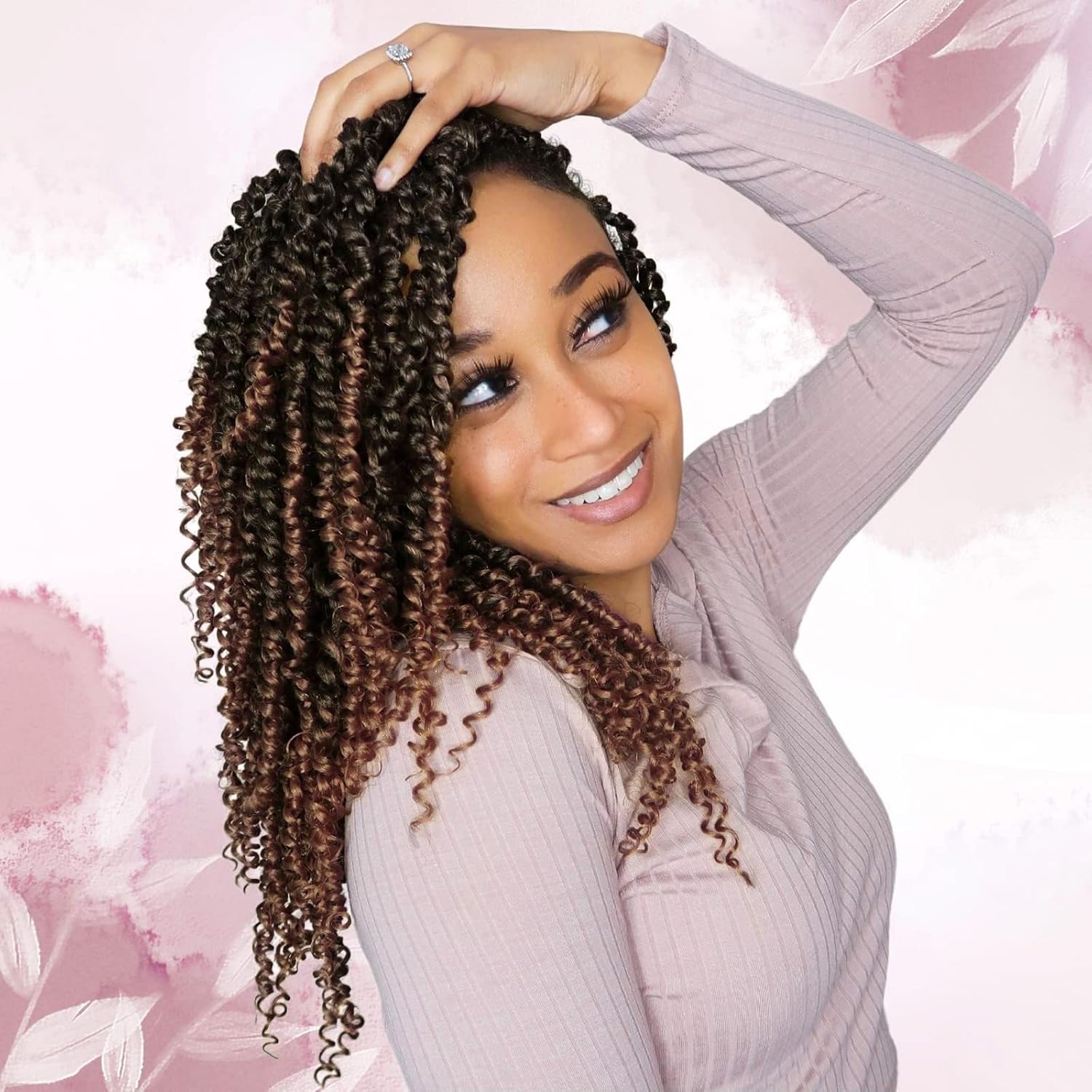 8 Packs Tiana Passion Twist 6-20 Inch | Pre-Twisted Pre-Looped Pre-Twisted Synthetic Crochet Hair