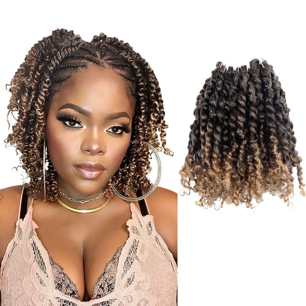 8 Packs Tiana Passion Twist 6-20 Inch | Pre-Twisted Pre-Looped Pre-Twisted Synthetic Crochet Hair