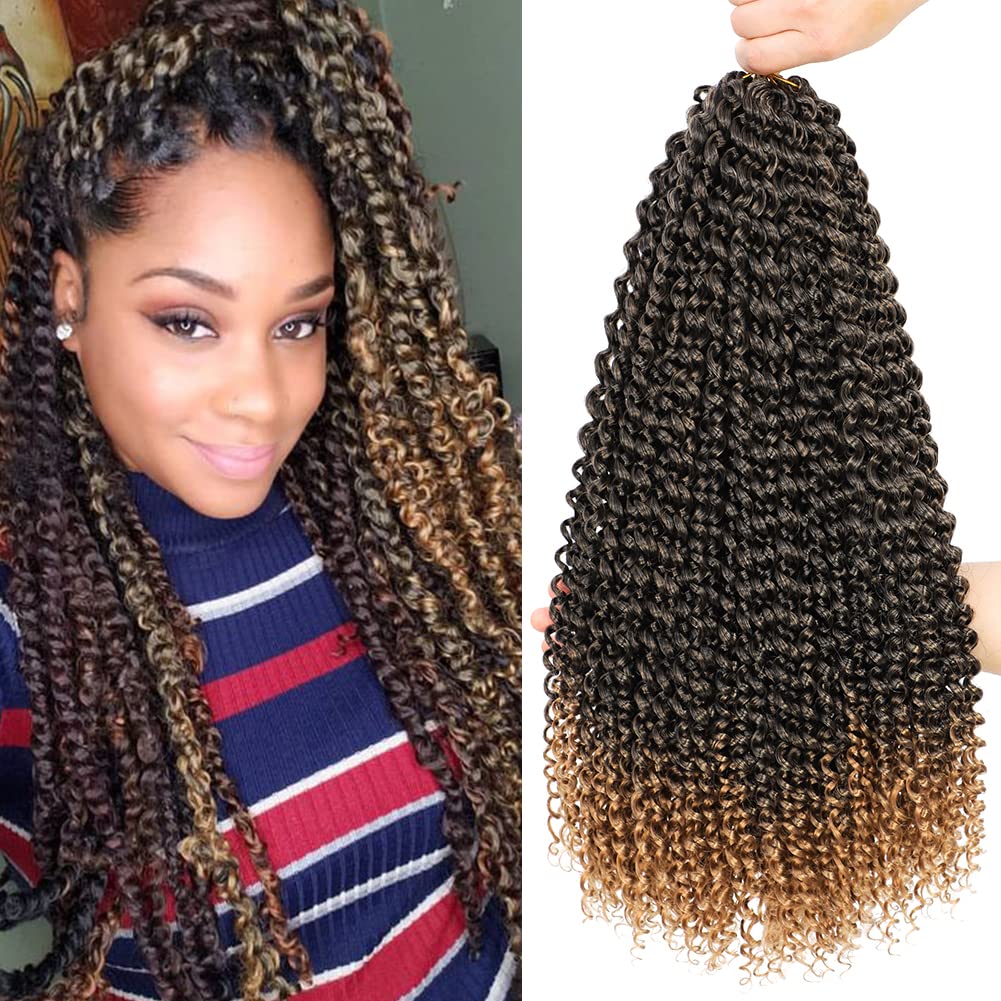 Facebook Group Benefit | TOYOTRESS Water Wave Passion Twist Hair 6/7 Packs - Ombre Orange Water Wave Crochet Braids Synthetic Braiding Hair Extensions