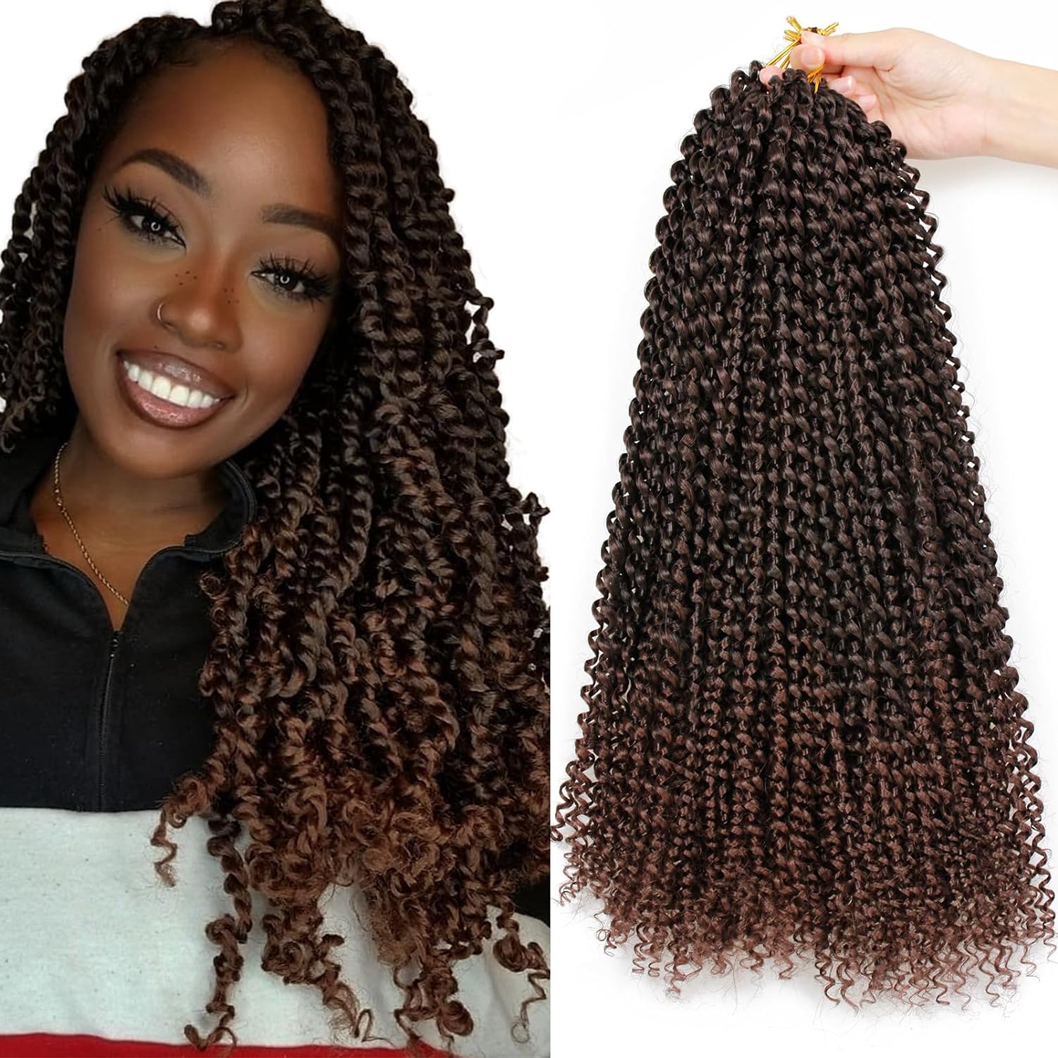 Clearance | Bohemian for Passion Twist 7 Packs | Crochet Synthetic Braiding Hair Extension for Passion Twists