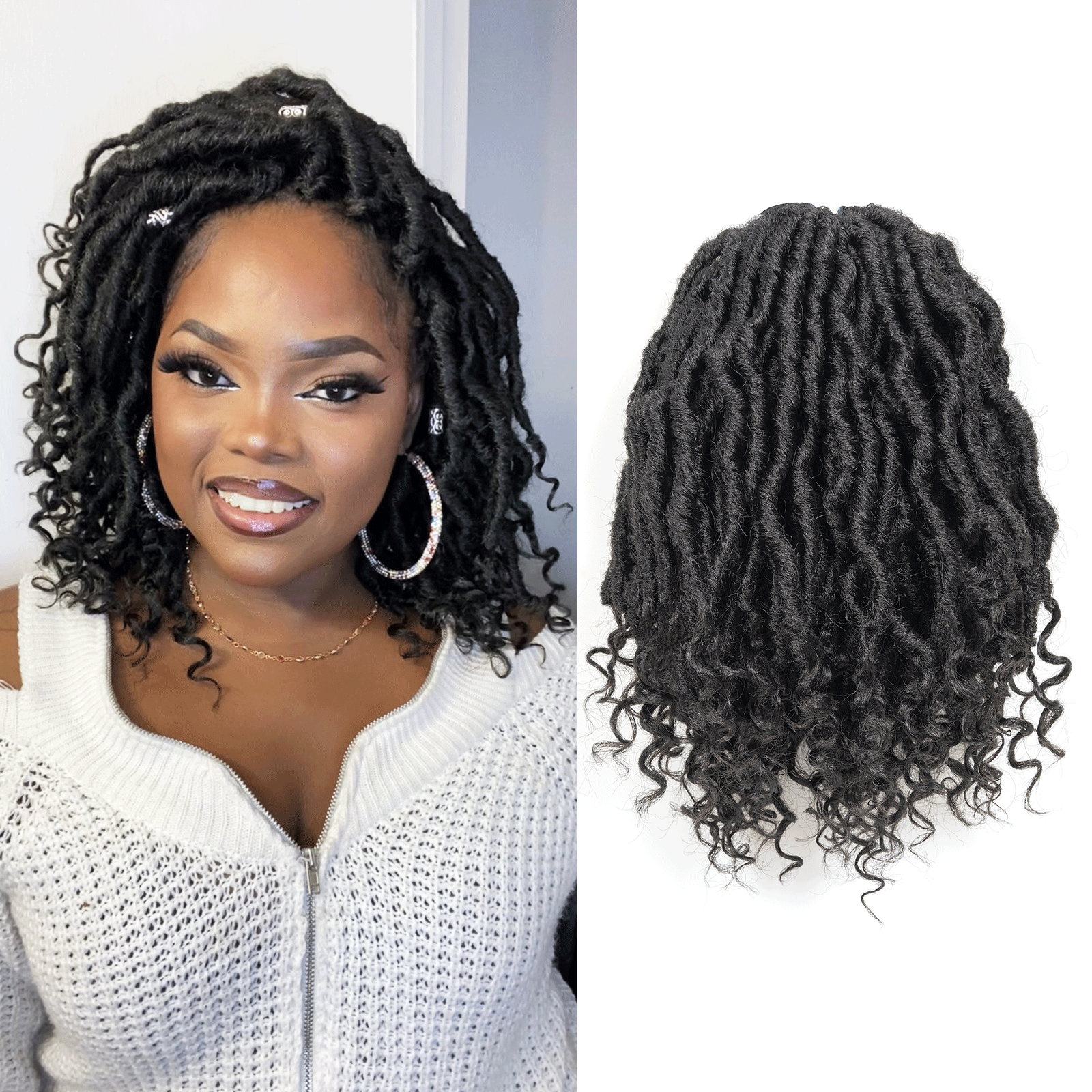 Facebook Group Benefit | 8 Packs Toyotress Passion Locs 10-24 Inch Pre-Looped Handmade Curly Hair Crochet Synthetic Braiding Hair