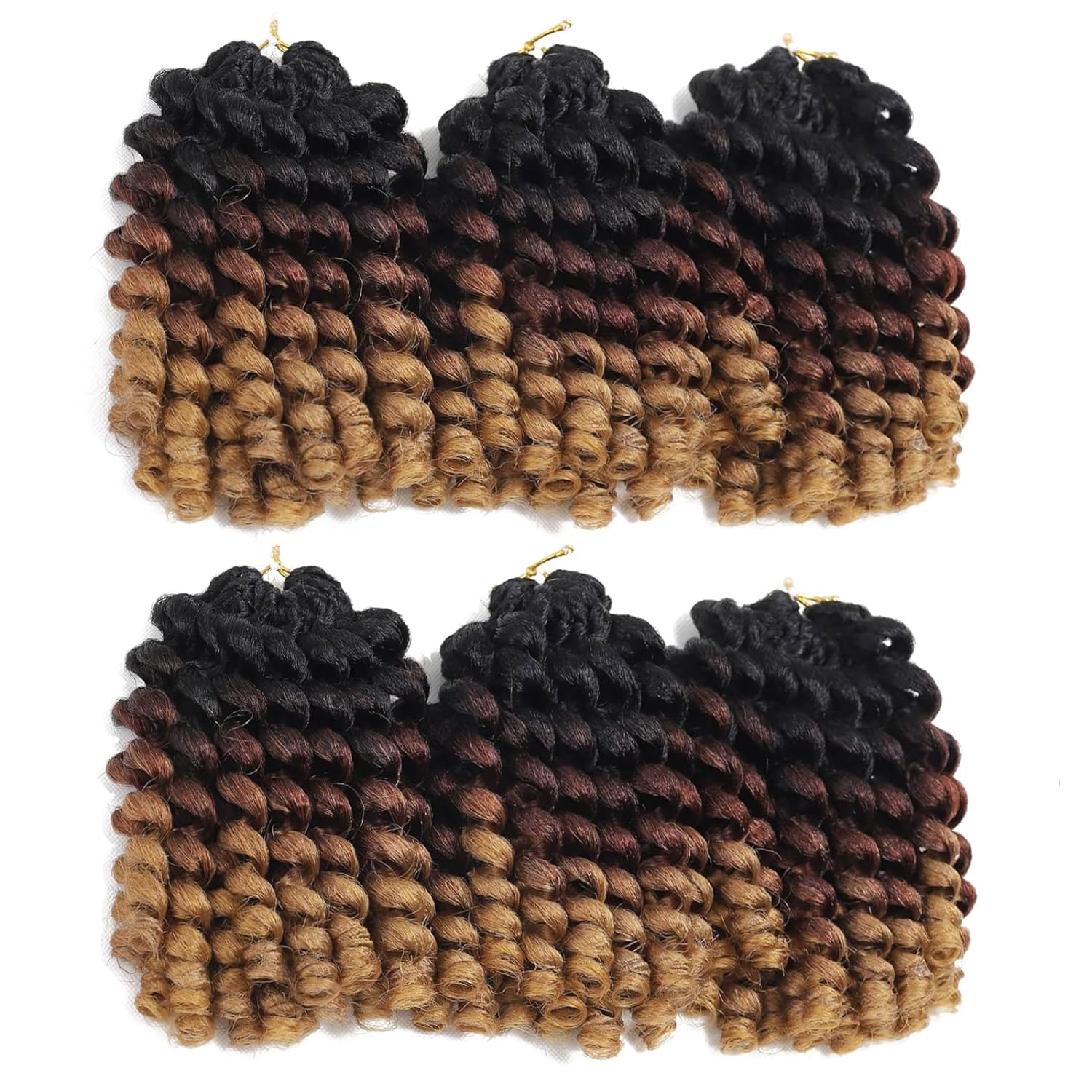 FAST SHIPPING 3-5 DAY WC | Toyotress Wand Curl Crochet Hair - 6 Packs Jet Black Jamaican Bounce Crochet Hair, Short Bob Curly Crochet Braids Bouncy Curls Synthetic Braiding Hair Extensions