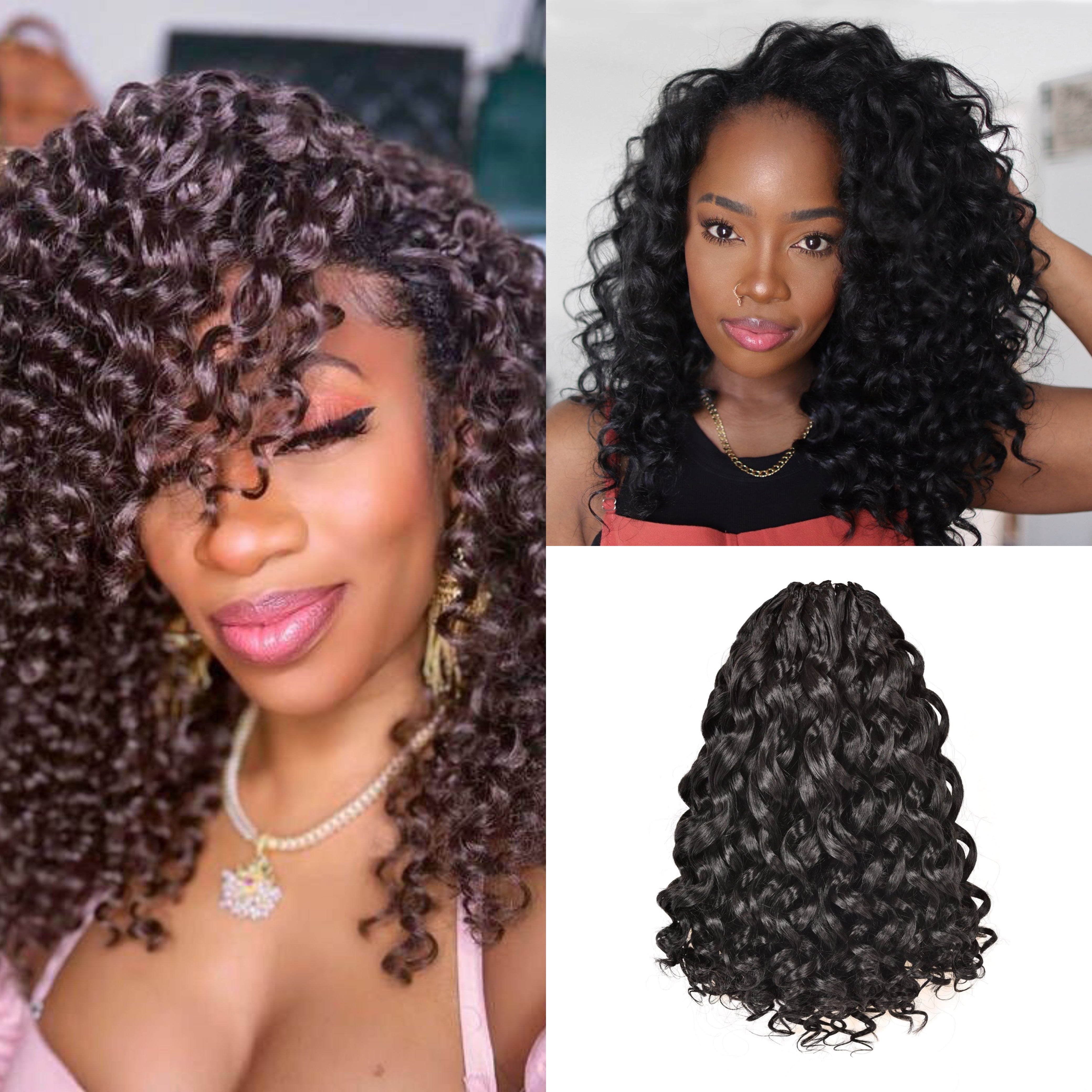 10 14 20 Inch GoGo Curl Crochet Hair Beach Curl Afro Curls Natural